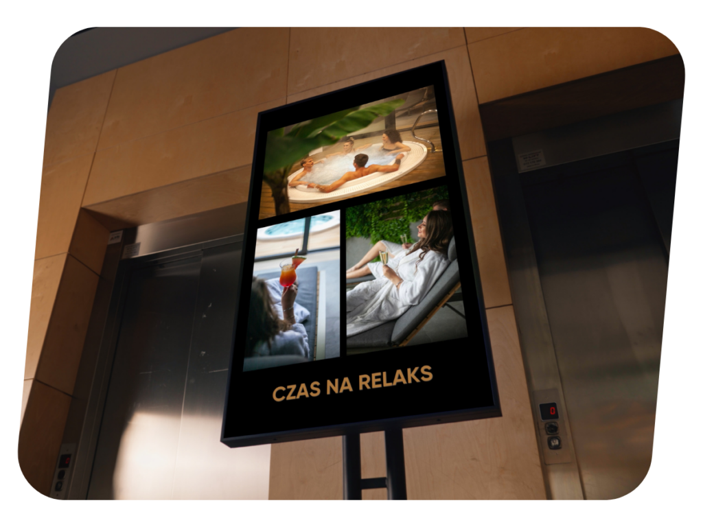 Ekrany cyfrowe w hotelu